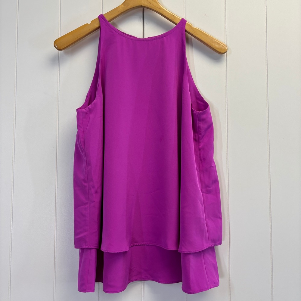 Lauren Ralph Lauren Womens Quiet Luxury High Neck Tank Size 10 Office Chic Flowy